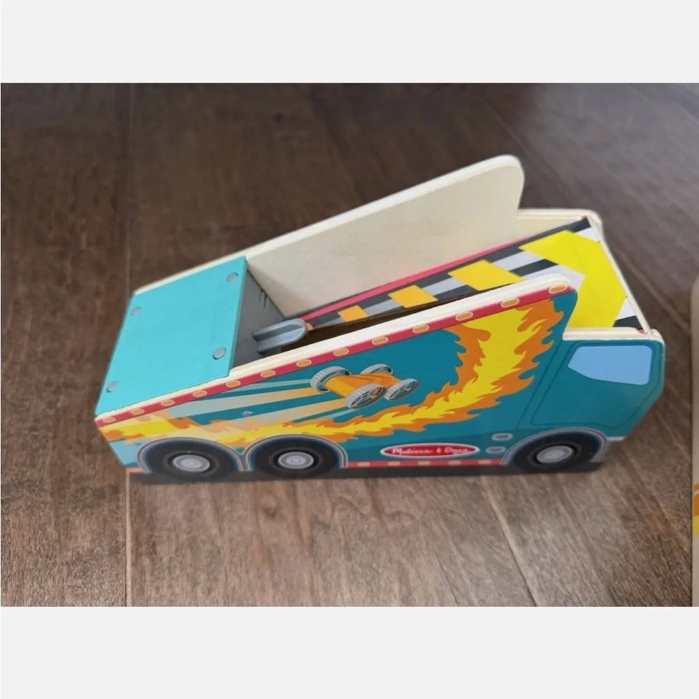 Melissa and Doug Fun At The Fair’ Ring of Fire Wooden Stunt Car Toy